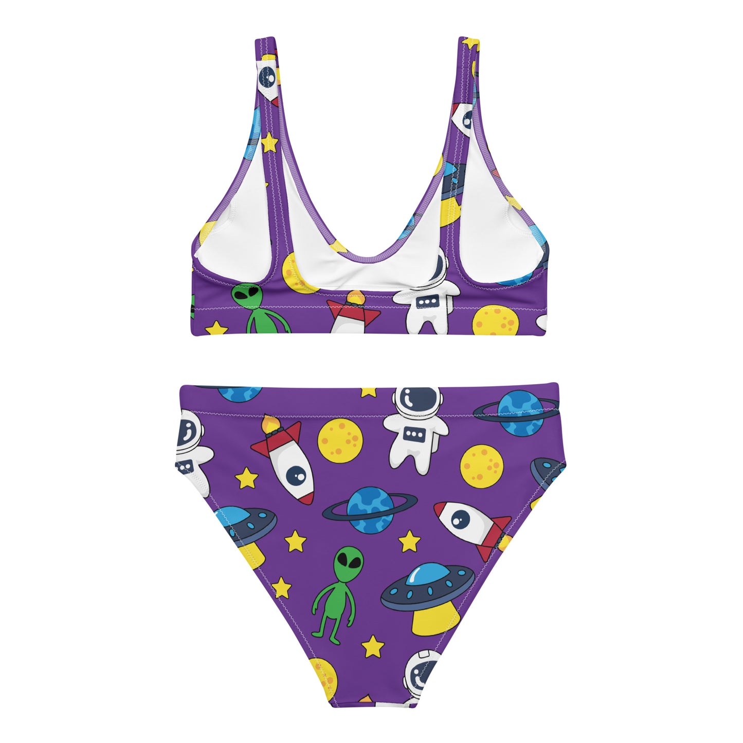 Purple Space High-Waisted Bikini